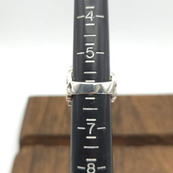 Size 6 Sterling Silver Ornate Pattern Finger Ring A1009 - Picture 6 of 8